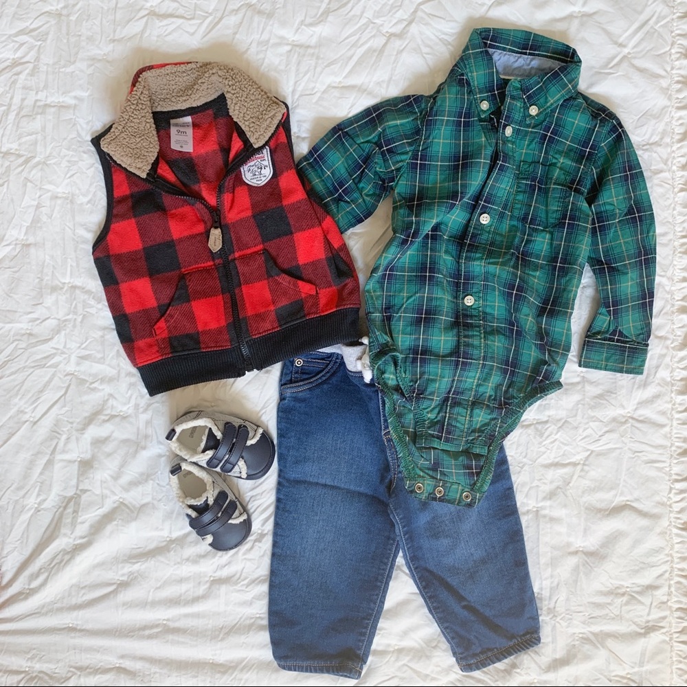 Fall clothing Bundle Size 9 months & Shoes